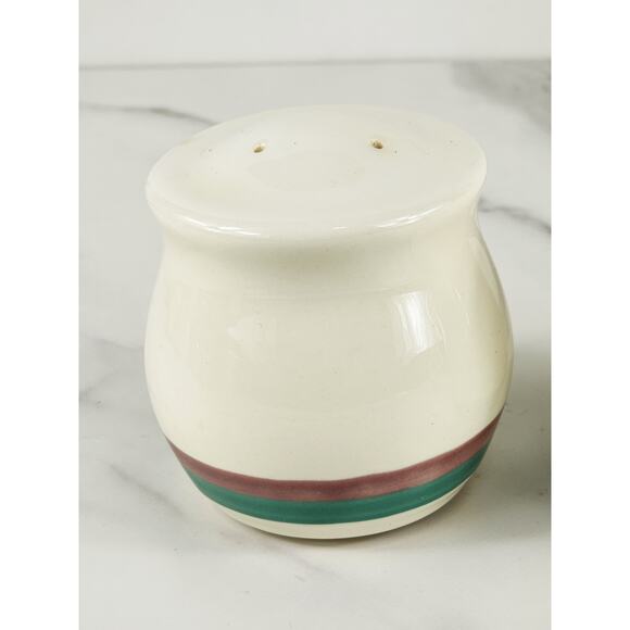 Pfaltzgraff Salt & Pepper Shakers Juniper 3" Stoneware 90's Green Mauve Vintage - Picture 3 of 13